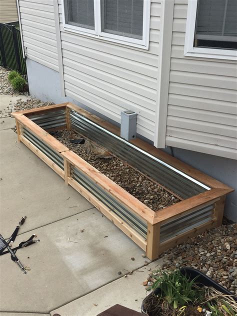 corrugated steel planter box diy|corrugated metal planter box plans.